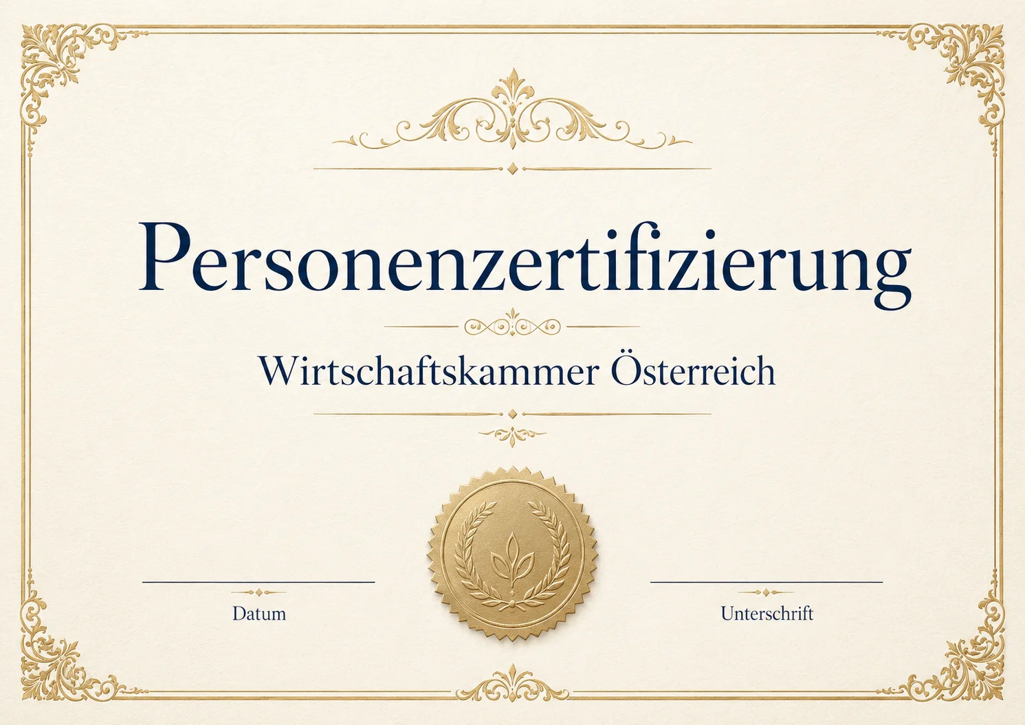 Personenzertifizierung der Wirtschaftskammer Österreich